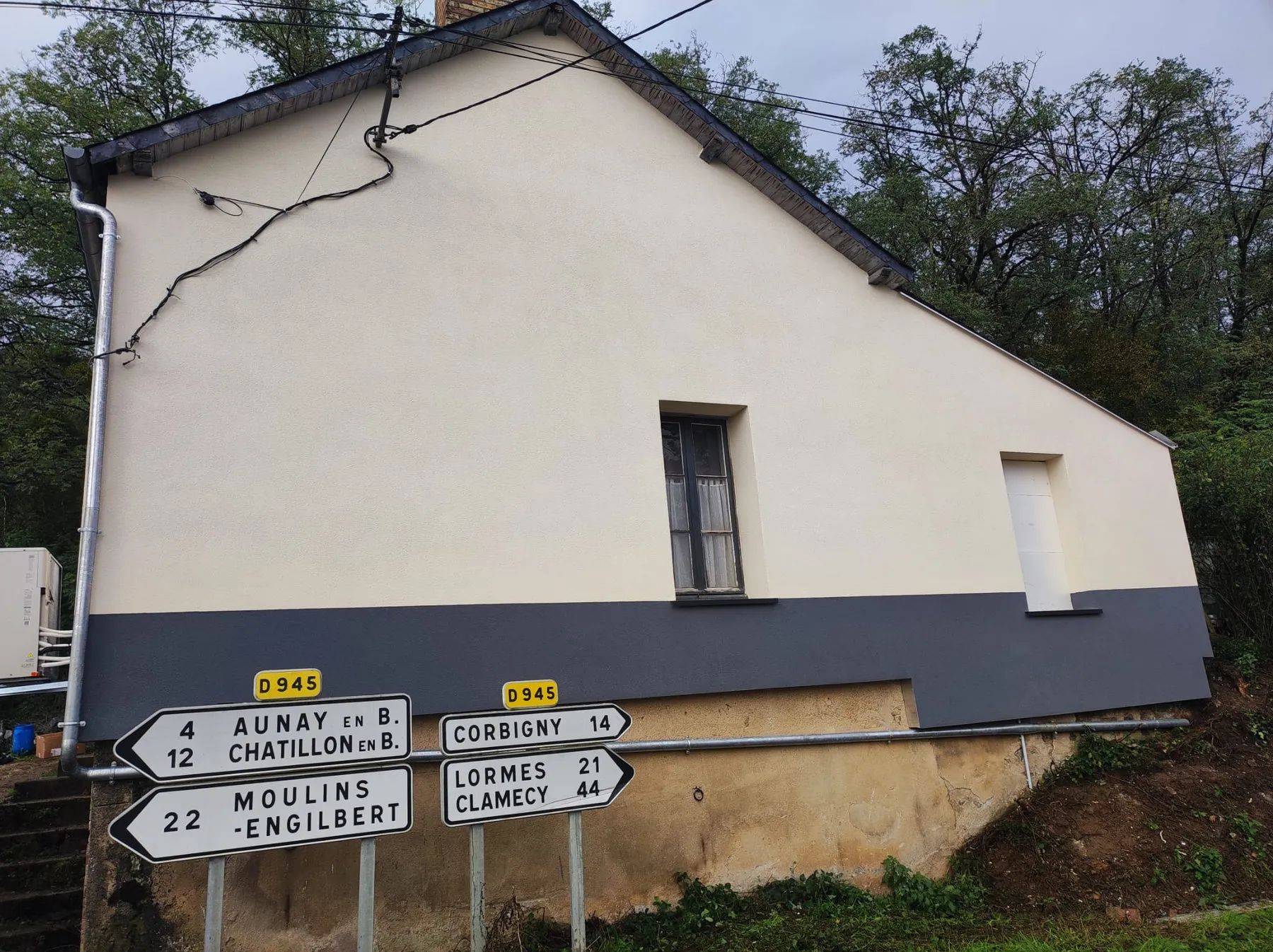 Le même pignon après isolation