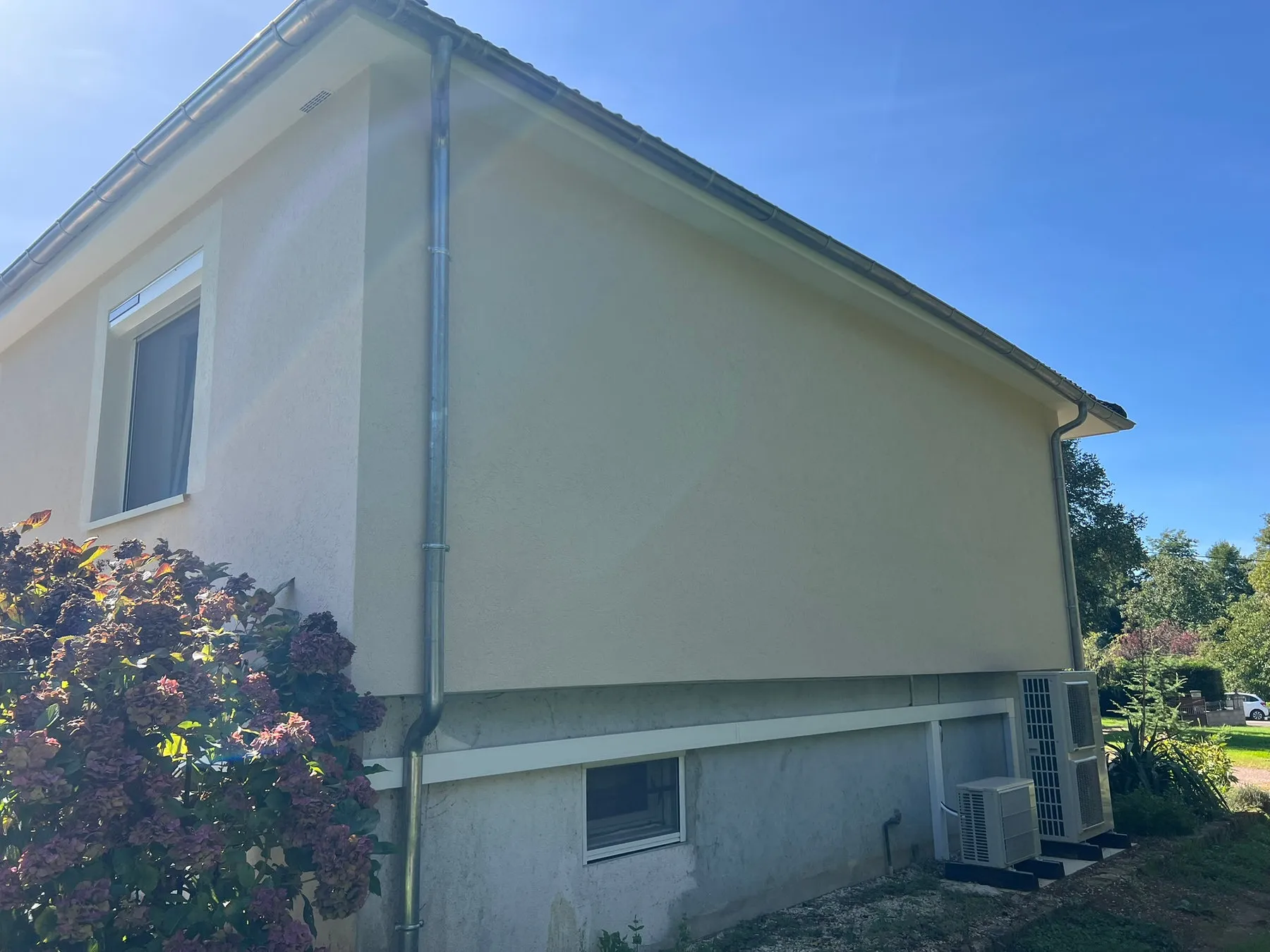 Pignon latéral après travaux