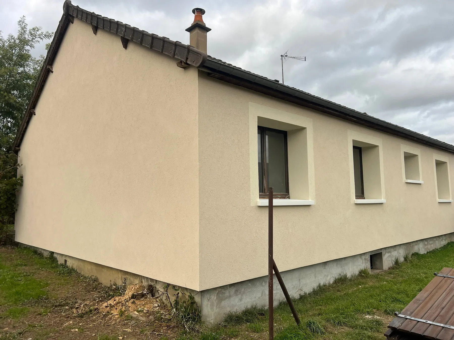 Maison de plain-pied à Chevenon après isolation par l’extérieur